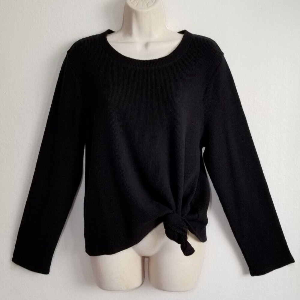 MADEWELL Jacquard Knot-Front Tee Top 5439E1M